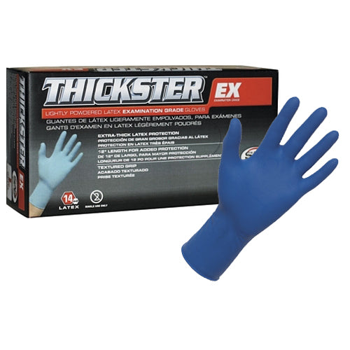 Thickster UltraThick Latex Powdered Disposable Gloves, Large (50/Pack)