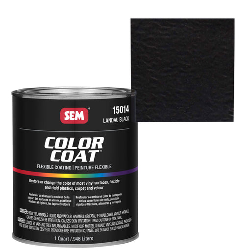 Color Coat - Plastic & Vinyl Flexible Coating, Landau Black, 1 Quart