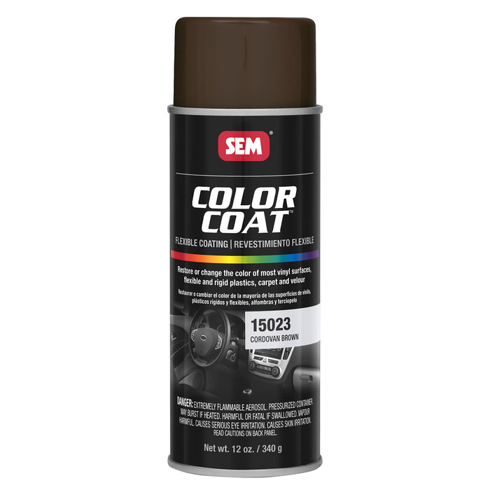 Color Coat - Plastic & Vinyl Flexible Coating, Cordovan Brown, 12 oz. Aerosol