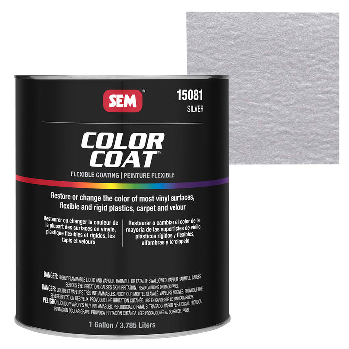 Color Coat - Plastic & Vinyl Flexible Coating, Silver, 1 Gallon