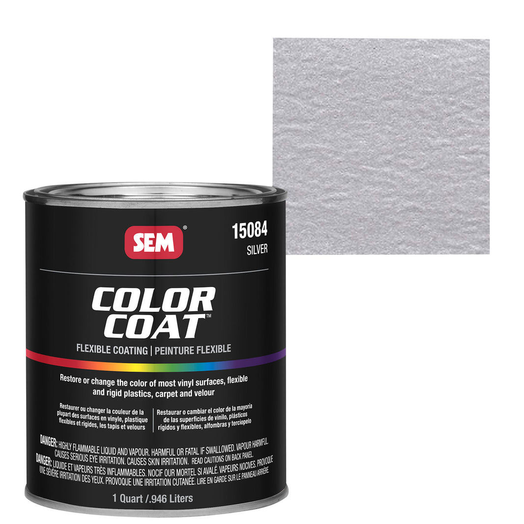 Color Coat - Plastic & Vinyl Flexible Coating, Silver, 1 Quart