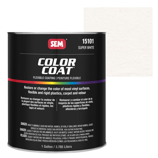 Color Coat - Plastic & Vinyl Flexible Coating, Super White, 1 Gallon