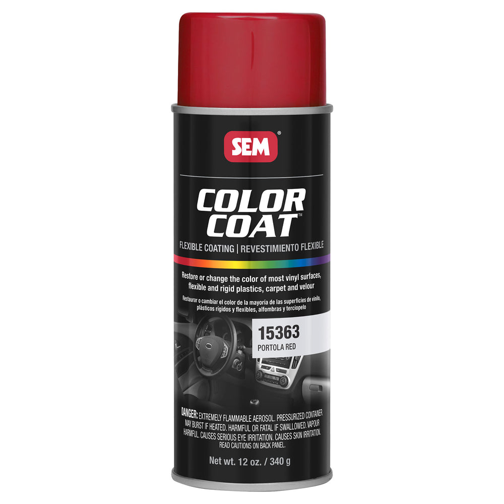 Color Coat - Plastic & Vinyl Flexible Coating, Portola Red, 12 oz. Aerosol