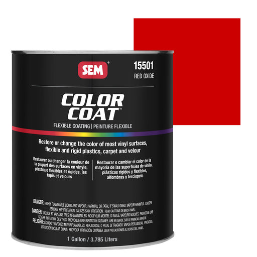 Color Coat - Plastic & Vinyl Flexible Coating, Red Oxide, 1 Gallon