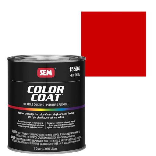 Color Coat - Plastic & Vinyl Flexible Coating, Red Oxide, 1 Quart