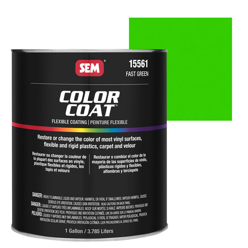 Color Coat - Plastic & Vinyl Flexible Coating, Fast Green, 1 Gallon
