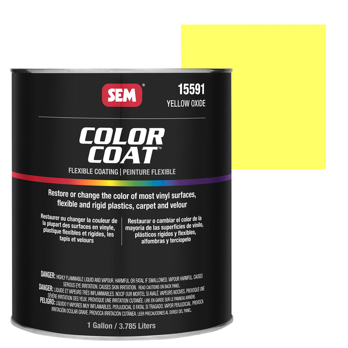 Color Coat - Plastic & Vinyl Flexible Coating, Yellow Oxide, 1 Gallon