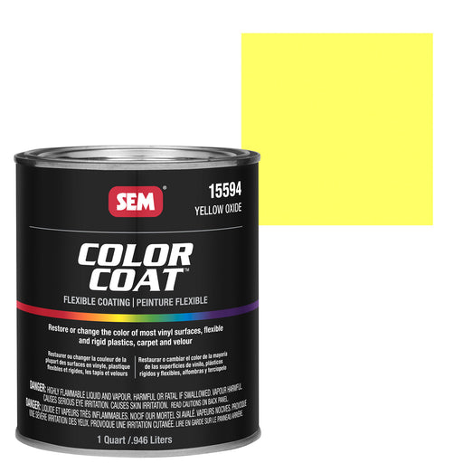 Color Coat - Plastic & Vinyl Flexible Coating, Yellow Oxide, 1 Quart