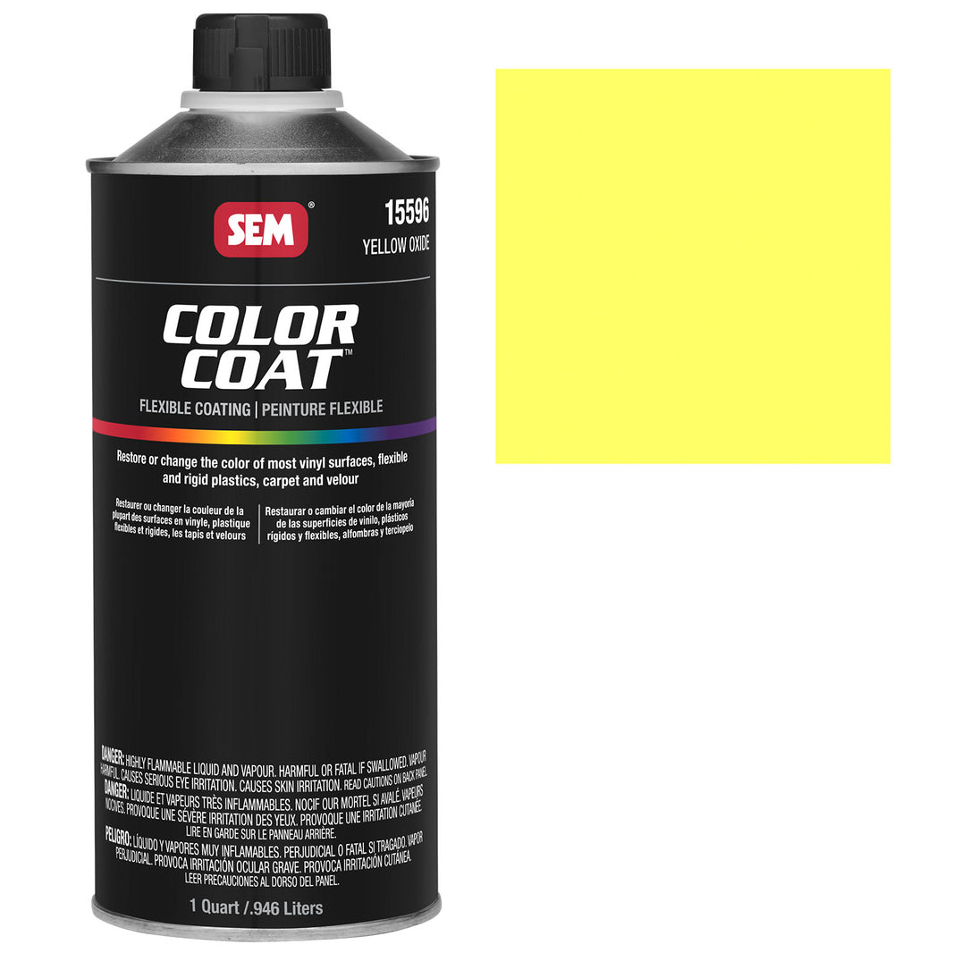 Color Coat - Plastic & Vinyl Flexible Coating, Yellow Oxide, 1 Quart Cone Top