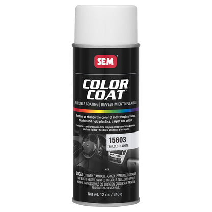 Color Coat - Plastic & Vinyl Flexible Coating, Sailcloth White, 12 oz. Aerosol