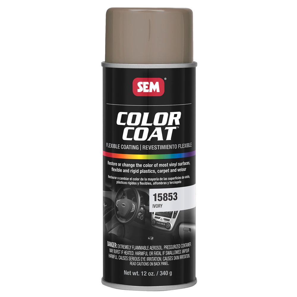 Color Coat - Plastic & Vinyl Flexible Coating, Ivory, 12 oz. Aerosol