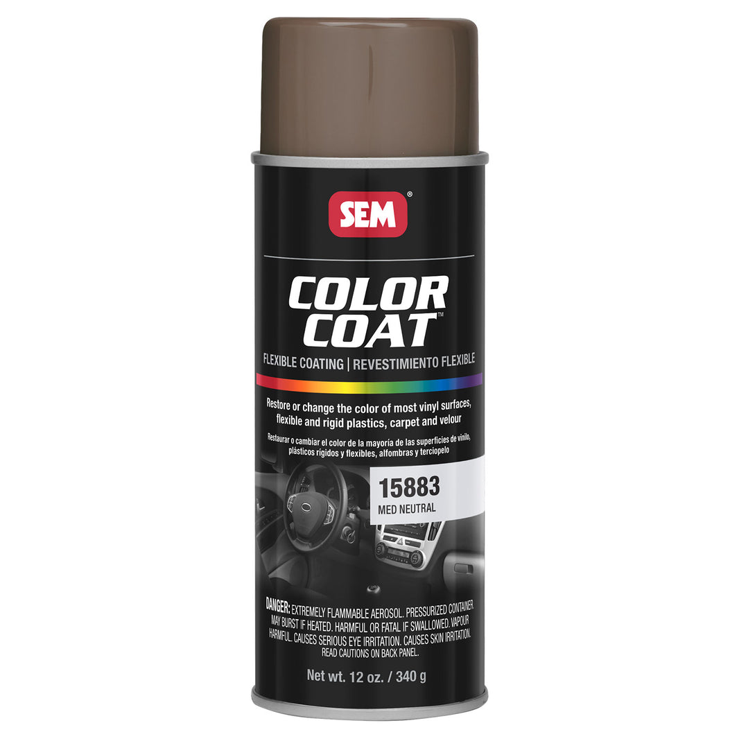 Color Coat - Plastic & Vinyl Flexible Coating, Medium Neutral, 12 oz. Aerosol