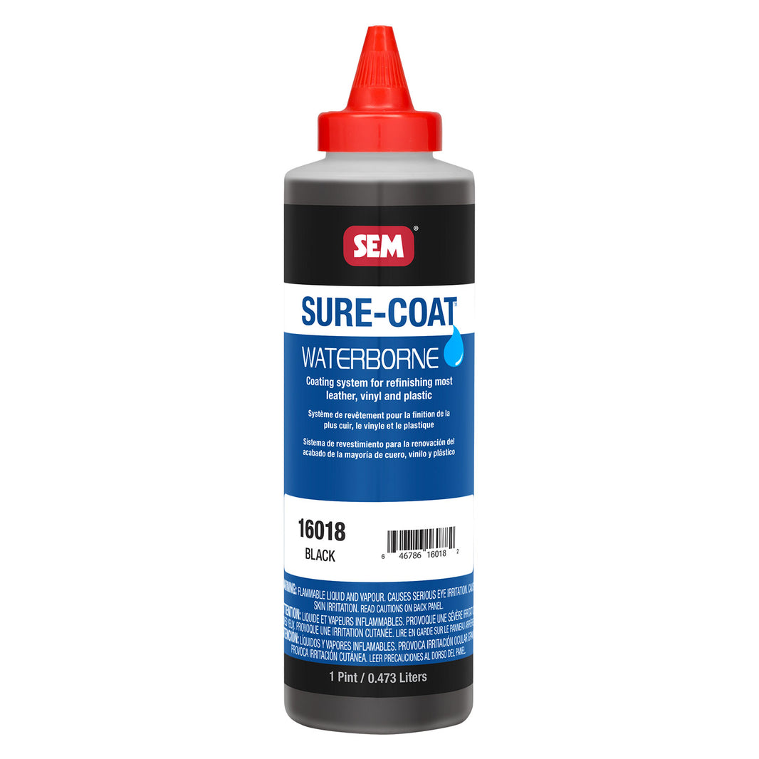 Sure-Coat - 2.8 VOC Compliant Waterborne Coating, Black, 1 Pint