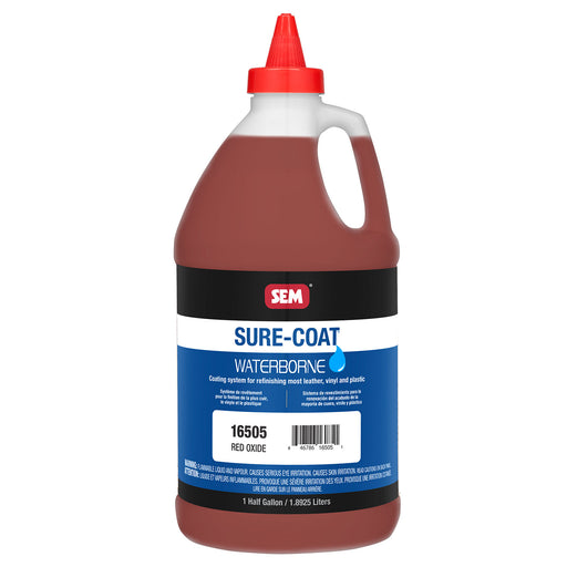 Sure-Coat - 2.8 VOC Compliant Waterborne Coating, Red Oxide, 1/2 Gallon