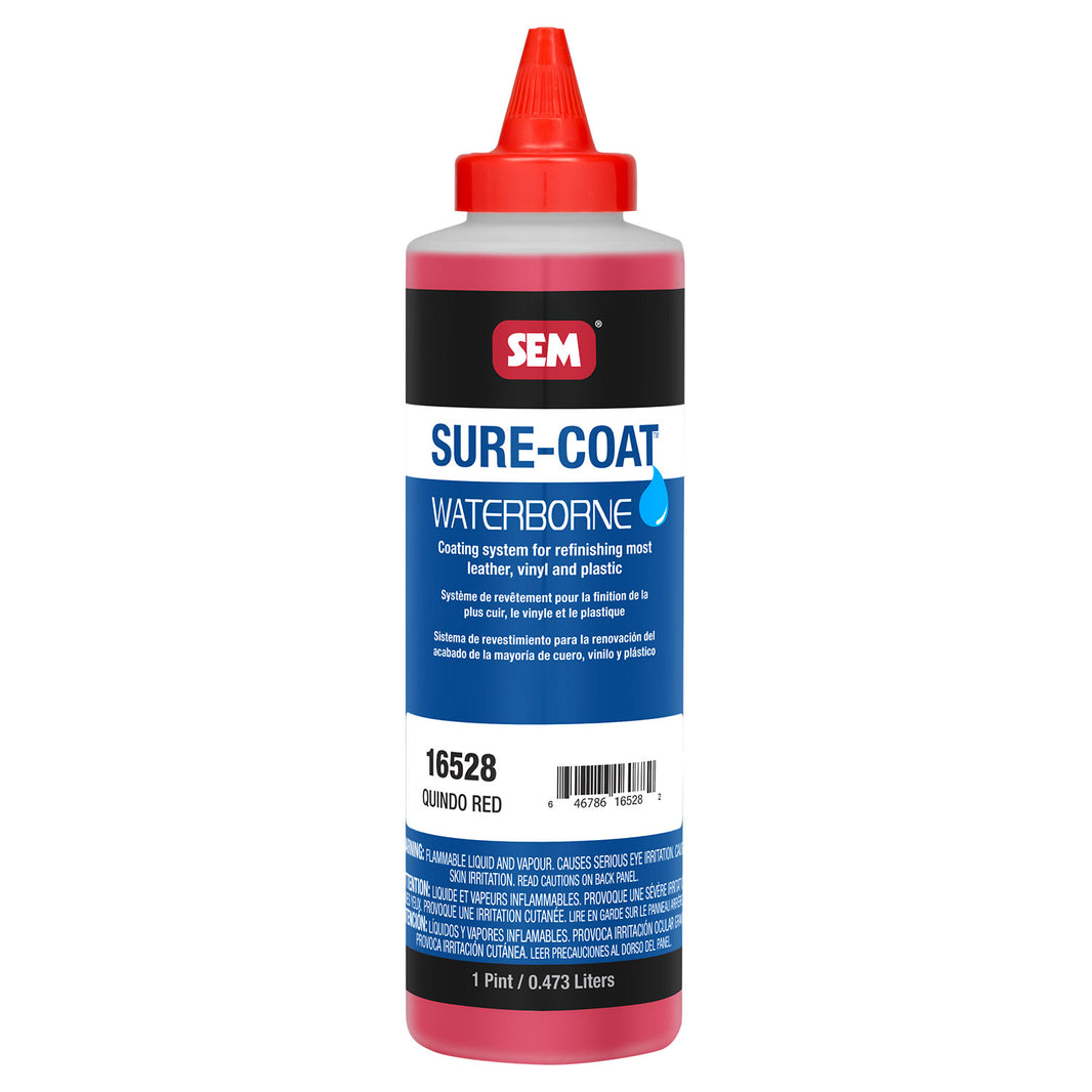 Sure-Coat - 2.8 VOC Compliant Waterborne Coating, Quindo Red, 1 Pint
