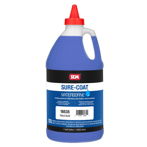 Sure-Coat - 2.8 VOC Compliant Waterborne Coating, Thalo Blue, 1/2 Gallon