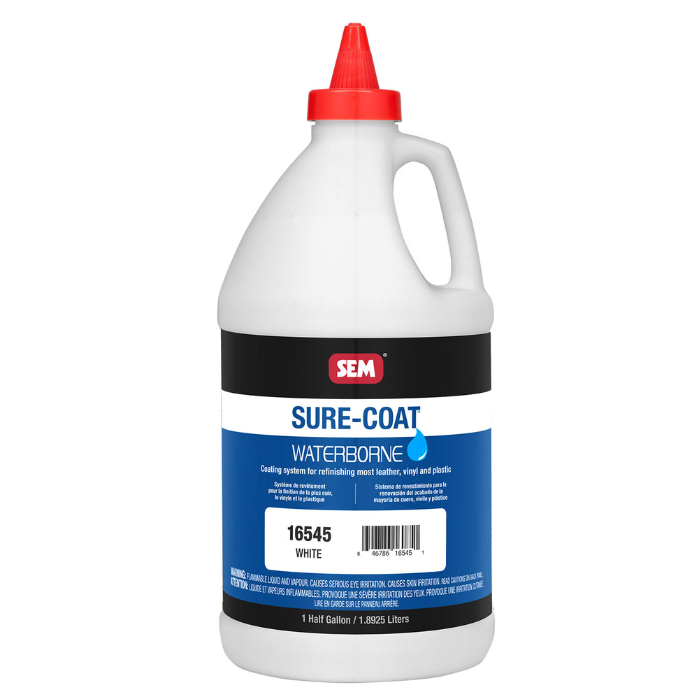Sure-Coat - 2.8 VOC Compliant Waterborne Coating, White, 1/2 Gallon