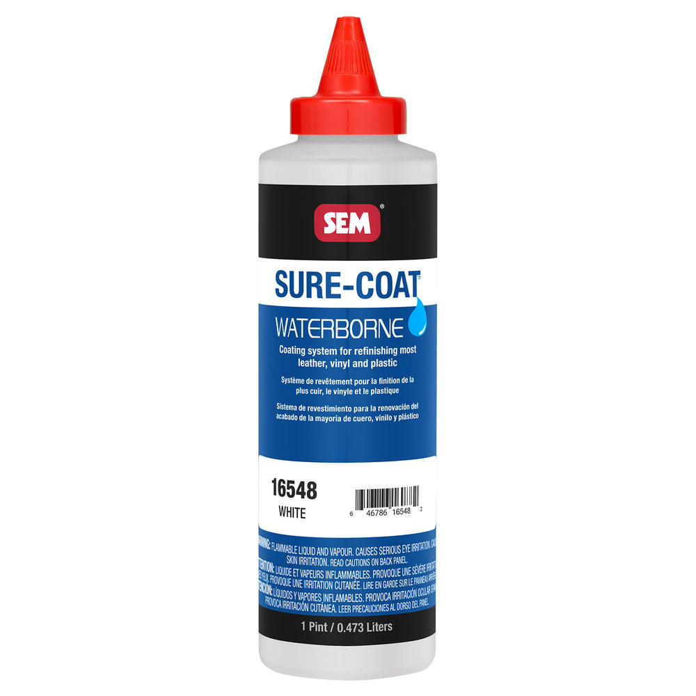 Sure-Coat - 2.8 VOC Compliant Waterborne Coating, White, 1 Pint