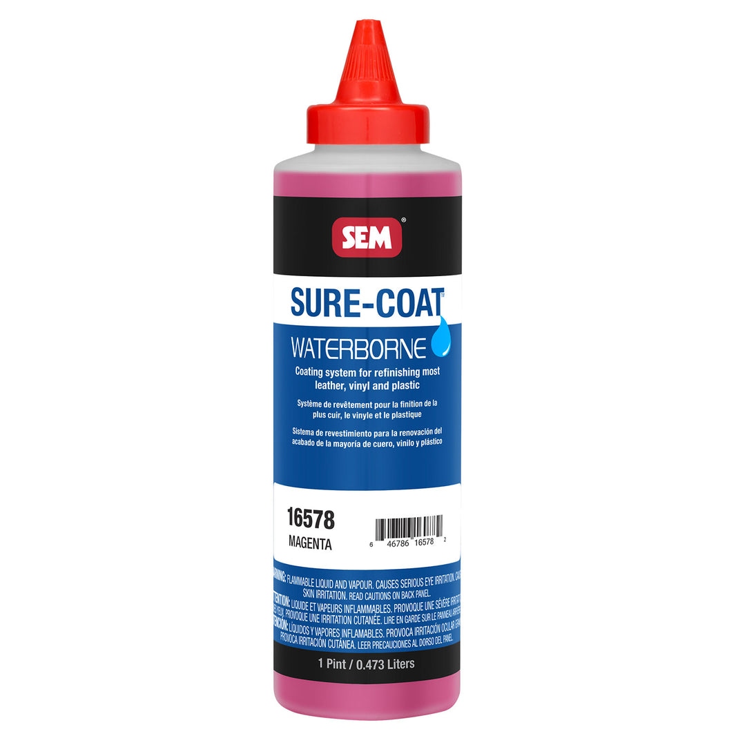 Sure-Coat - 2.8 VOC Compliant Waterborne Coating, Magenta, 1 Pint