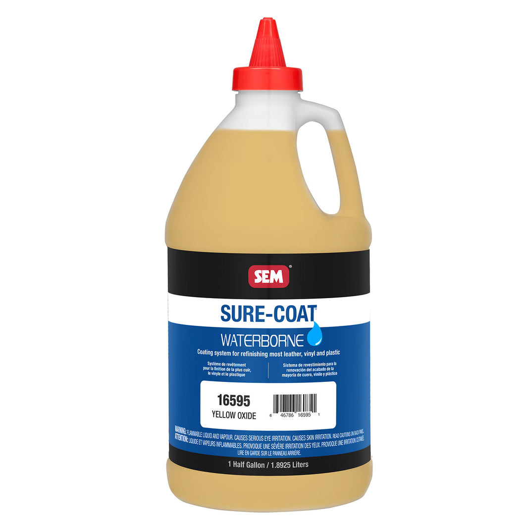 Sure-Coat - 2.8 VOC Compliant Waterborne Coating, Yellow Oxide, 1/2 Gallon