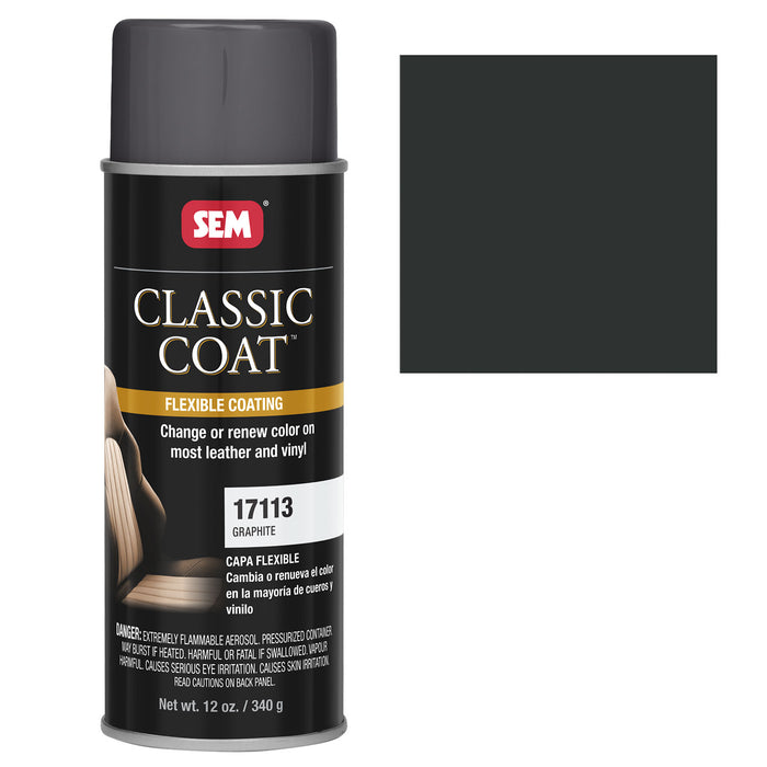 Classic Coat - Leather & Vinyl Flexible Coating, Graphite (GM 7701), 12 oz. Aerosol