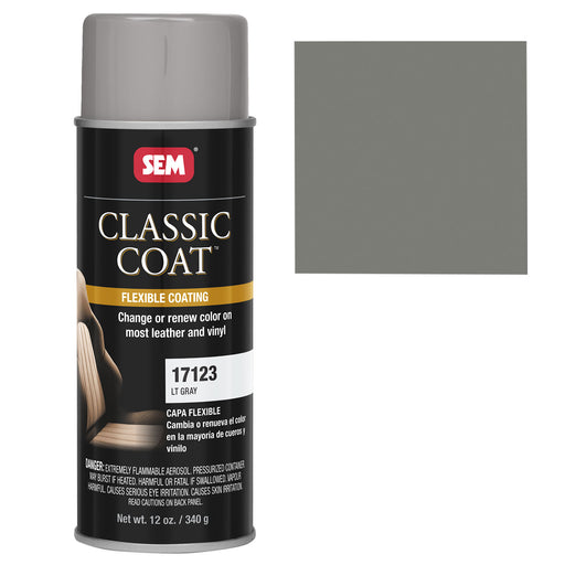 Classic Coat - Leather & Vinyl Flexible Coating, Light Gray (GM 9781), 12 oz. Aerosol