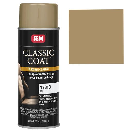 Classic Coat - Leather & Vinyl Flexible Coating, Tan (Acura), 12 oz. Aerosol