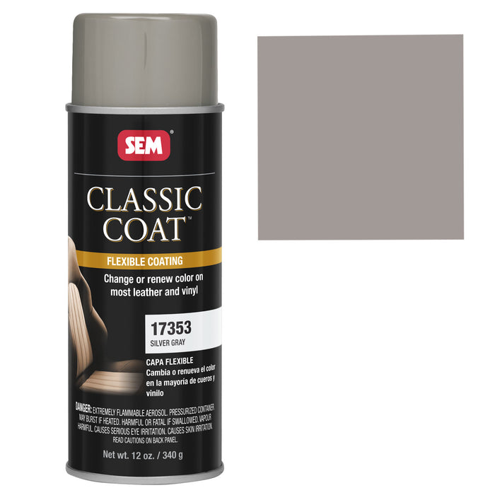 Classic Coat - Leather & Vinyl Flexible Coating, Silver Gray (BMW), 12 oz. Aerosol