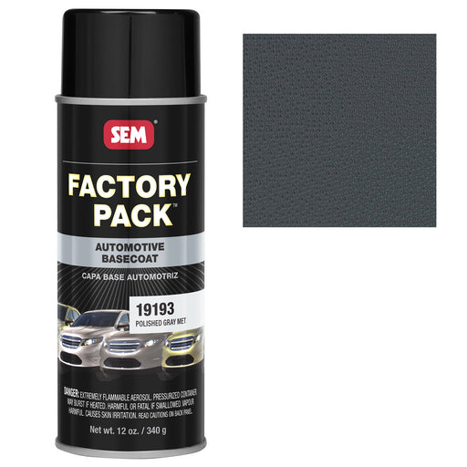 Factory Pack - Exterior Basecoat Coating, Polished Gray Metallic (Honda NH737M), 12 oz. Aerosol