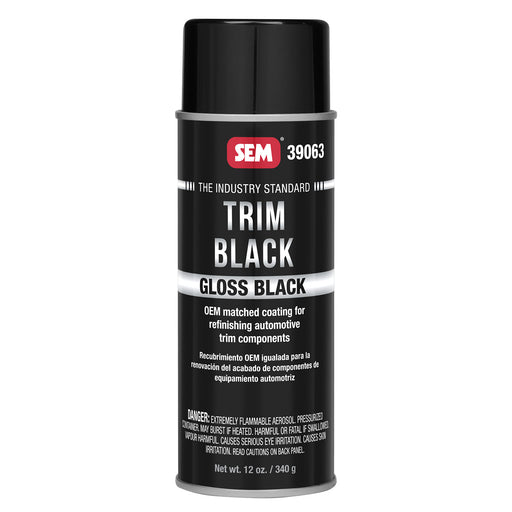 Gloss Trim Black Acrylic Coating, Restore Faded or Peeling Trim, 12 oz. Aerosol