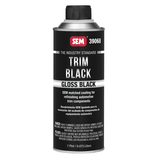 Gloss Trim Black Acrylic Coating, Restore Faded or Peeling Trim, 1 Pint