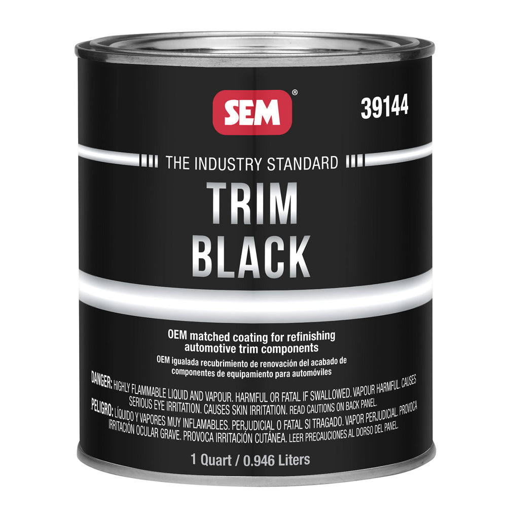 Trim Black Acrylic Coating, Restore Faded or Peeling Trim, 1 Quart