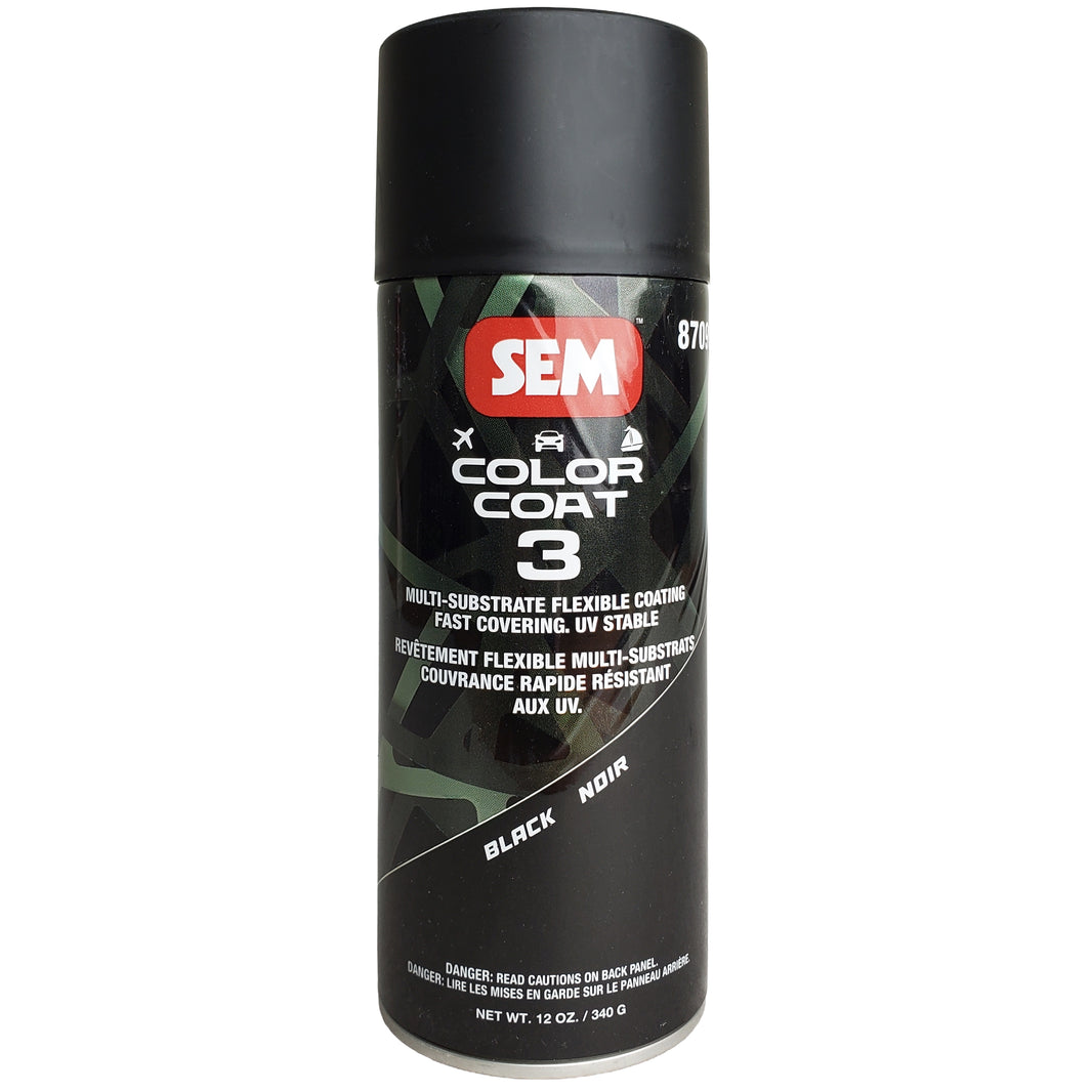 Color Coat 3 Black - Multi-Substrate Flexible Coating, 12oz, Aerosol