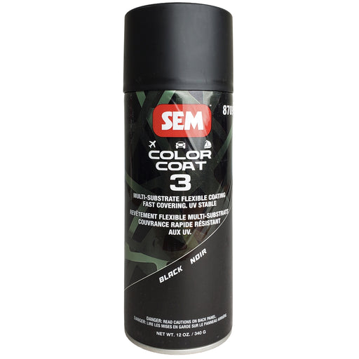 Color Coat 3 Black - Multi-Substrate Flexible Coating, 12oz, Aerosol
