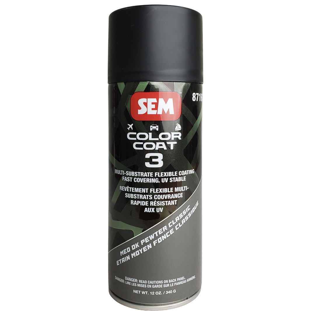 Color Coat 3 Med Dk Pewter Classic - Multi-Substrate Flexible Coating, 12oz, Aerosol