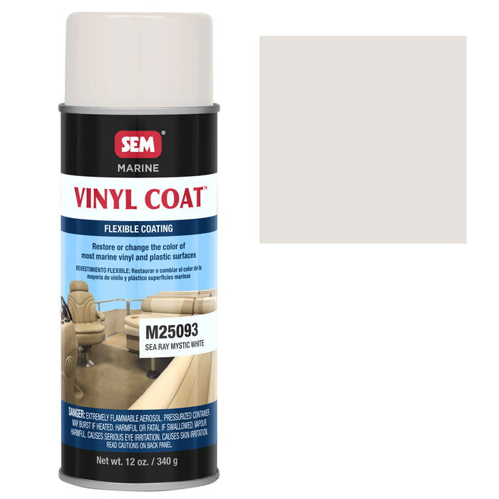 Marine Vinyl Restoration Coating, Sea Ray Mystic White, 12 oz. Aerosol