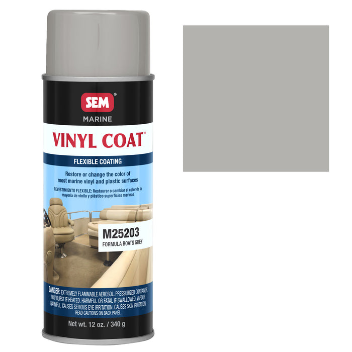 Marine Vinyl Restoration Coating, Formula Boats Grey, 12 oz. Aerosol