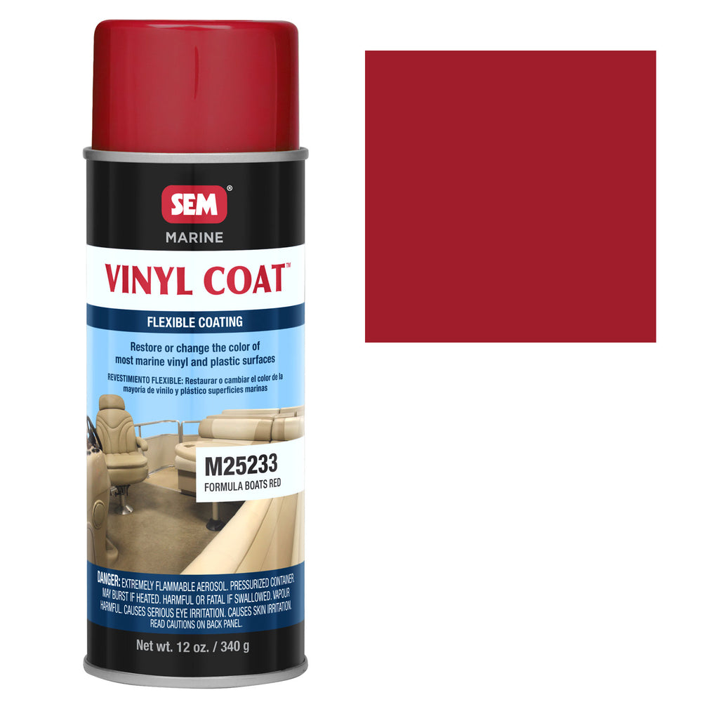 Marine Vinyl Restoration Coating, Formula Boats Red, 12 oz. Aerosol