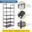 6 Tier Tall Shoe Organizer, Sturdy Stackable Shoe Rack for Closet, Bedroom, Entryway, Garage, Non Woven Fabric Shelf, Black, Holds 12-18 Pairs