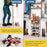 6 Tier Tall Shoe Organizer, Sturdy Stackable Shoe Rack for Closet, Bedroom, Entryway, Garage, Non Woven Fabric Shelf, Black, Holds 12-18 Pairs