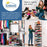 10 Tier Tall Shoe Organizer, Sturdy Stackable Shoe Rack for Closet, Bedroom, Entryway, Garage, Non Woven Fabric Shelf, Black, Holds 20-30 Pairs