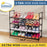 4 Tier Shoe Organizer, Sturdy Long Shoe Rack for Closet, Bedroom, Entryway, Garage, Non Woven Fabric Shelf, Black, Holds Up to 20 Pairs
