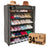 6 Tier Shoe Organizer, Sturdy Tall Shoe Rack for Closet, Bedroom, Garage, Non Woven Fabric Shelf, Grey, Holds Up to 30 Pairs
