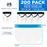 Face Shields (100 Black & 100 Blue) - Ultra Clear Protective Full Face Shields to Protect Eyes, Nose, Mouth - Anti-Fog PET Plastic, Elastic Headband