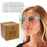 500 Safety Face Shields with Glasses Frames (20 Packs of 25) - Ultra Clear Protective Full Face Shields, Protect Eyes Nose Mouth, Anti-Fog PET Plastic