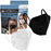 KN95 Protective Masks, Pack of 20 White & 20 Black - Filter Efficiency ≥95%, 5-Layers, Sanitary 5-Ply Non-Woven Fabric, Safe, Easy Breathing