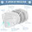 White KN95 Protective Masks, Pack of 200 - Filter Efficiency ≥95%, 5-Layers, Protection Against PM2.5 Dust, Pollen - Sanitary 5-Ply Non-Woven Fabric