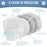 White KN95 Protective Masks, Box of 50 - Filter Efficiency ?95%, 5-Layers, Protection Against PM2.5 Dust, Pollen, Haze-Proof - Sanitary 5-Ply