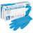 Blue Nitrile Disposable Gloves, Box of 100 - Large, 3.5 Mil Thick - Latex and Powder Free, Textured Tips, Food Safe, Extra-Strong Protection