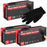 Black Nitrile Disposable Gloves, 3 Boxes of 100 - XX-Large, 4 Mil Thick - Latex and Powder Free, Textured Tips, Food Safe, Extra-Strong Protection